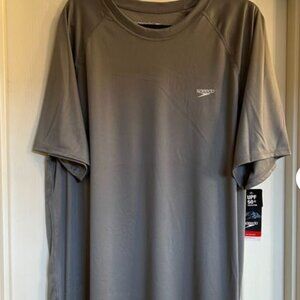 NWT SPEEDO Men's Quick-Dry UPF 50+ Rash Guard Top